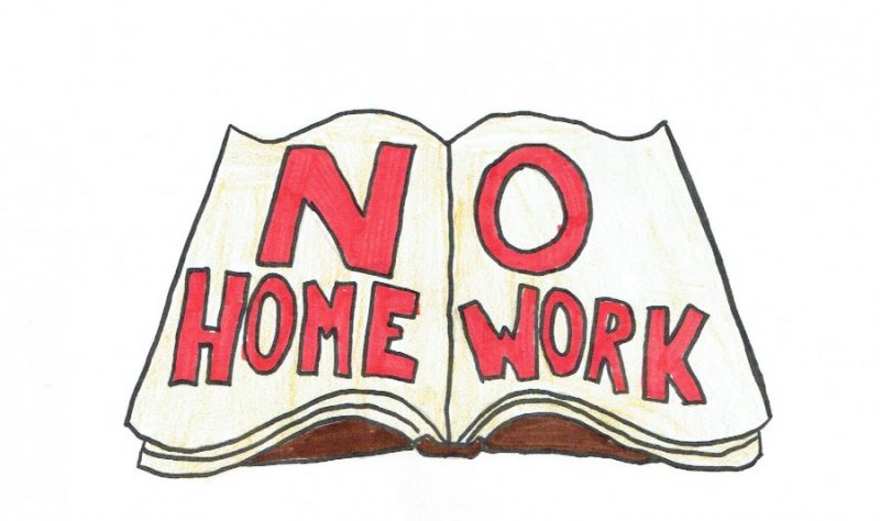 no homework sign clipart