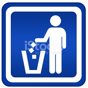 No littering sign Clipart Image.