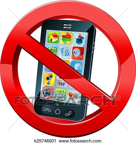 No Phone sign Clipart.