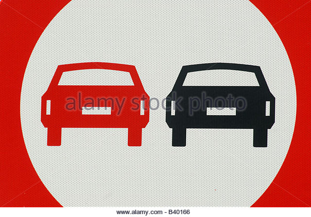 Traffic Sign No Overtaking Stock Photos & Traffic Sign No.