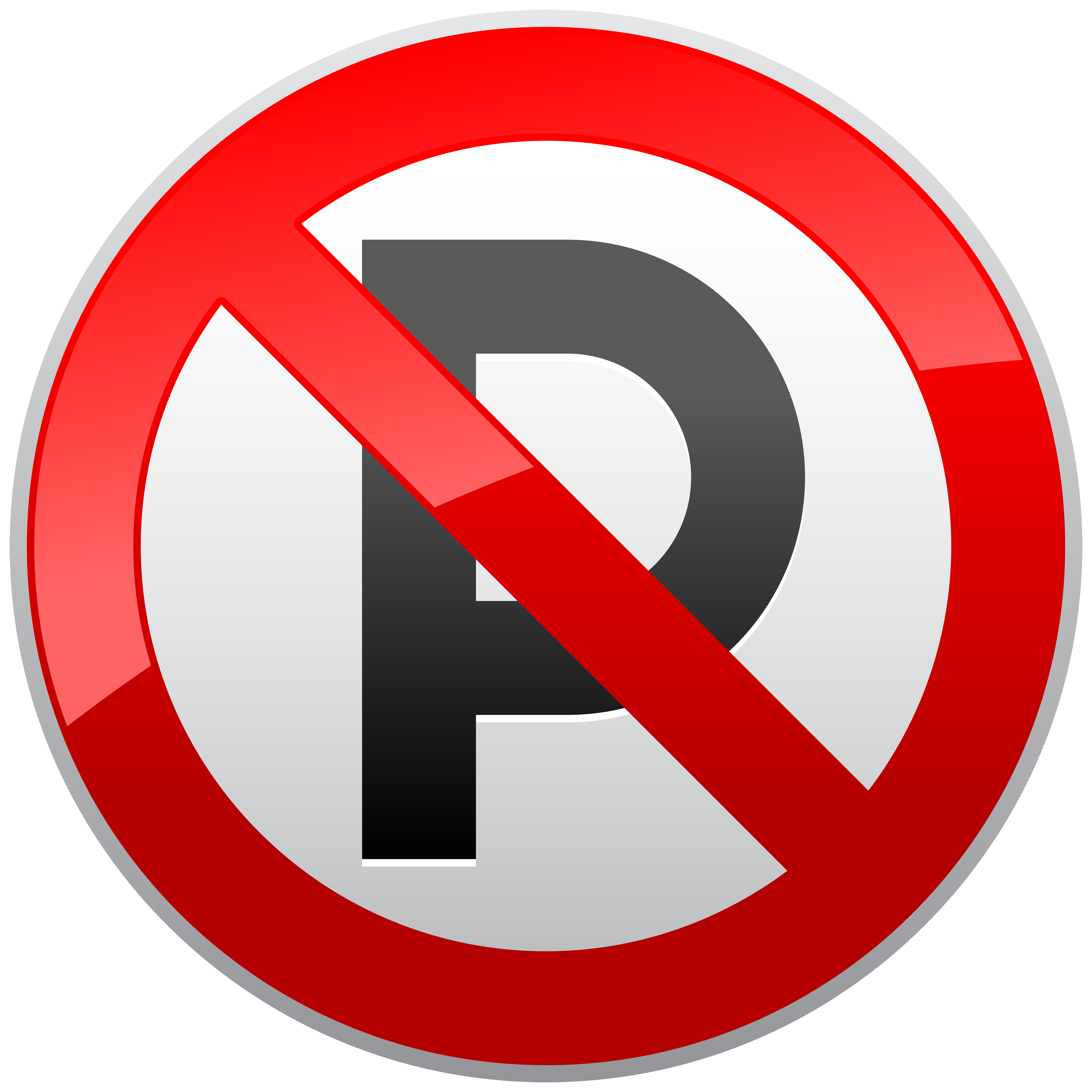 No Parking Prohibition Sign PNG Clipart.