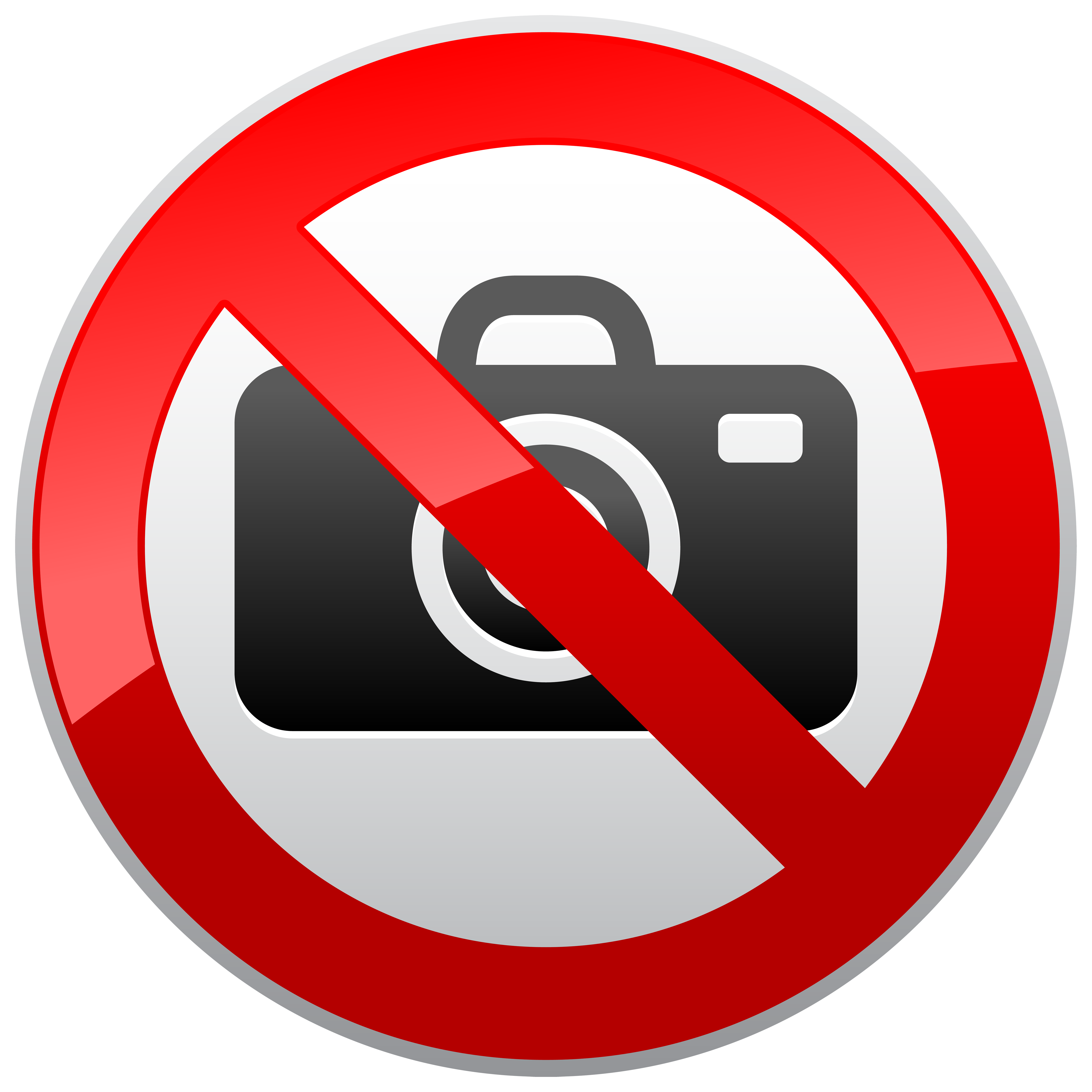 No Photography Prohibition Sign PNG Clipart.