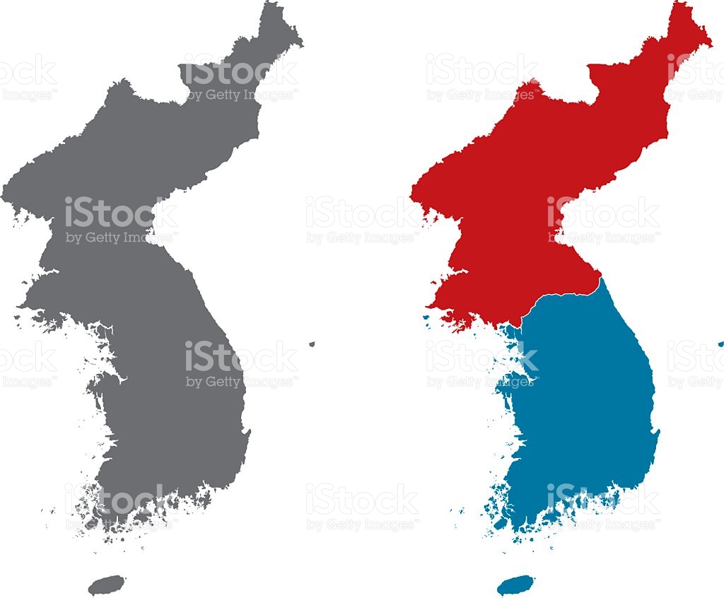 North And South Korea Clipart.