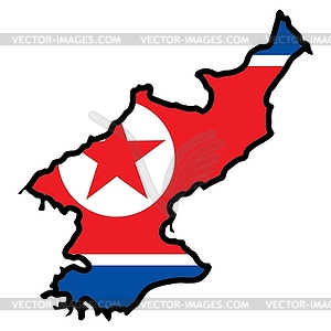 North korea map clipart.