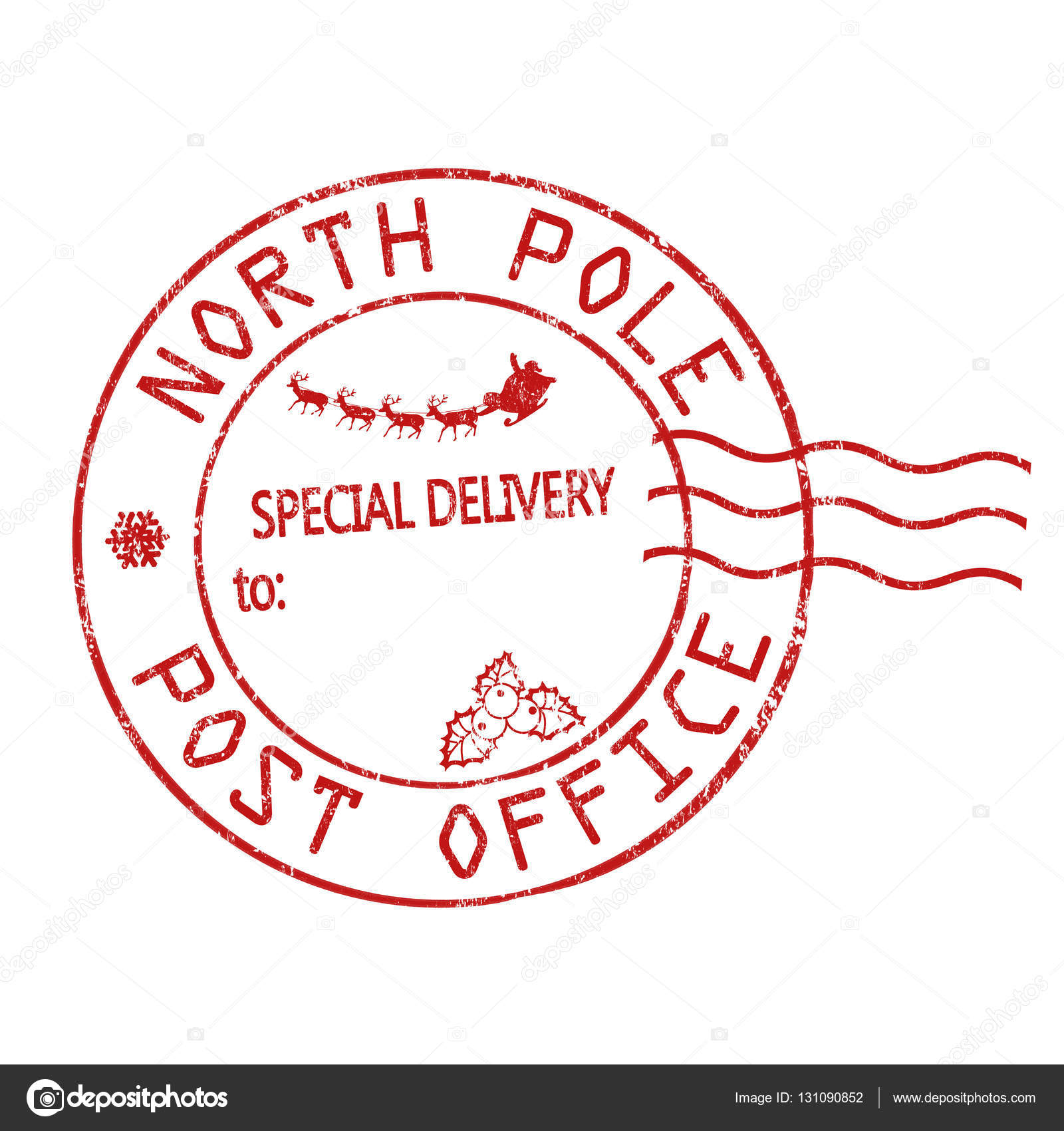 North Pole Postage Stamp Printable
