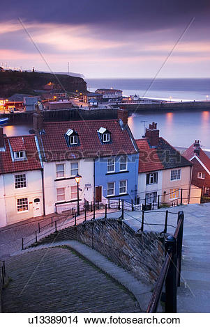 Stock Photo of England, North Yorkshire, Whitby, An evening view.