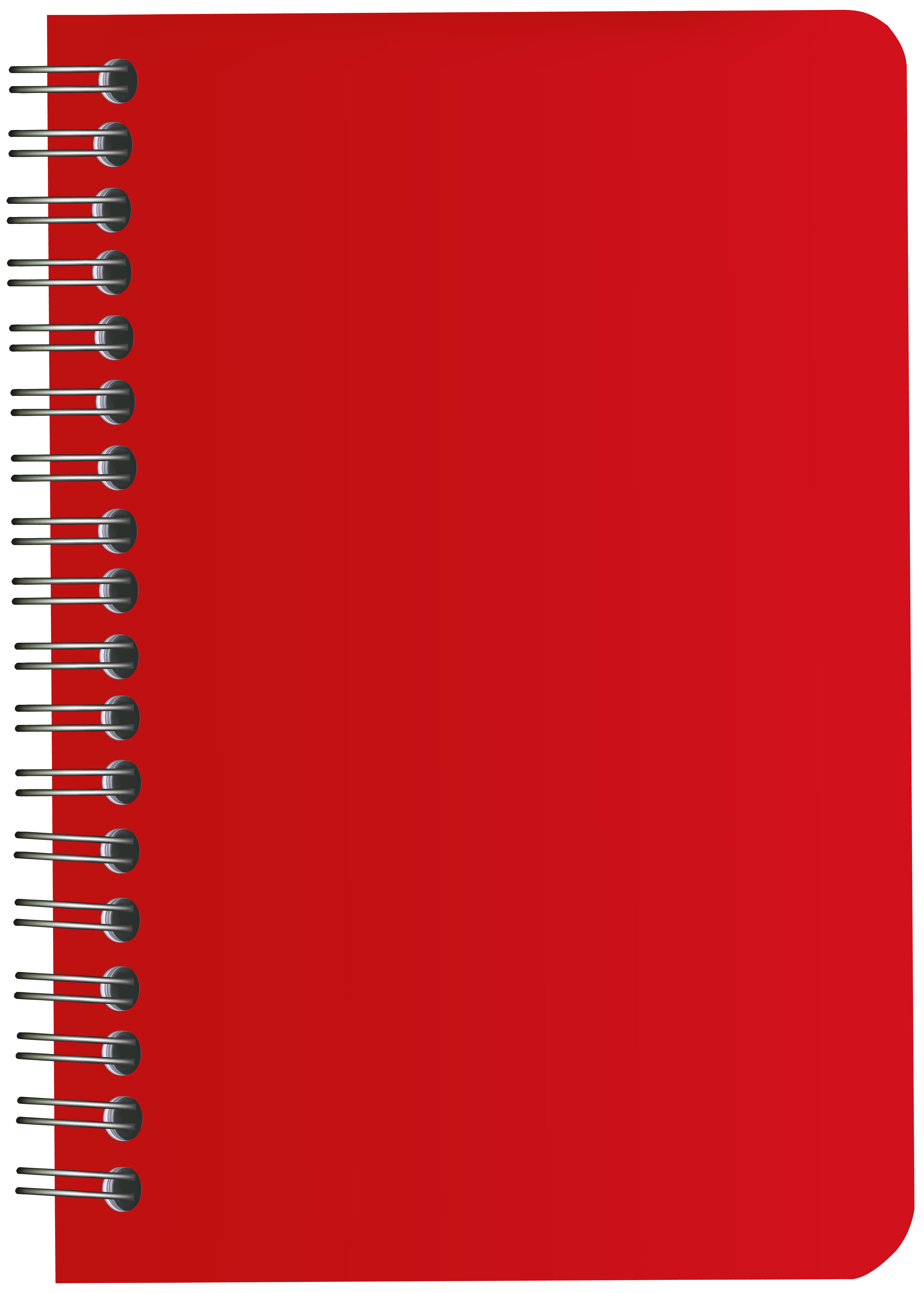 Red Notebook PNG Clip Art Image.