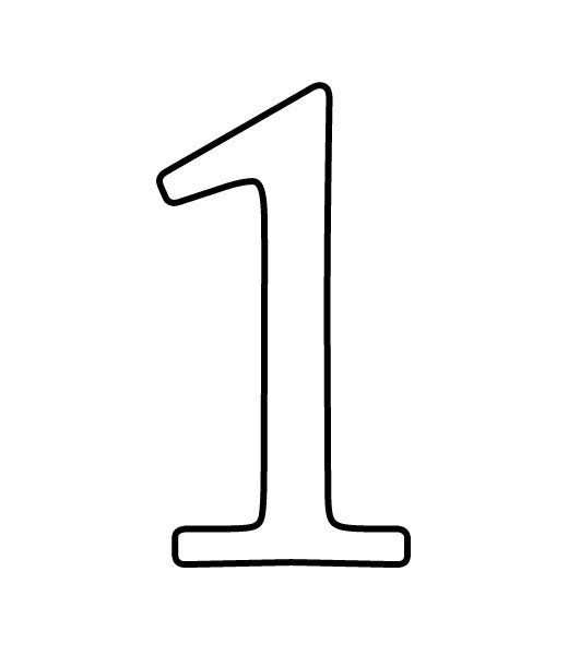Picture Of Number 1 Printable Activity Shelter Number One Clip Art 