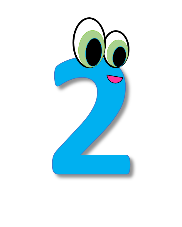 Colorful Number 2 Clip Art