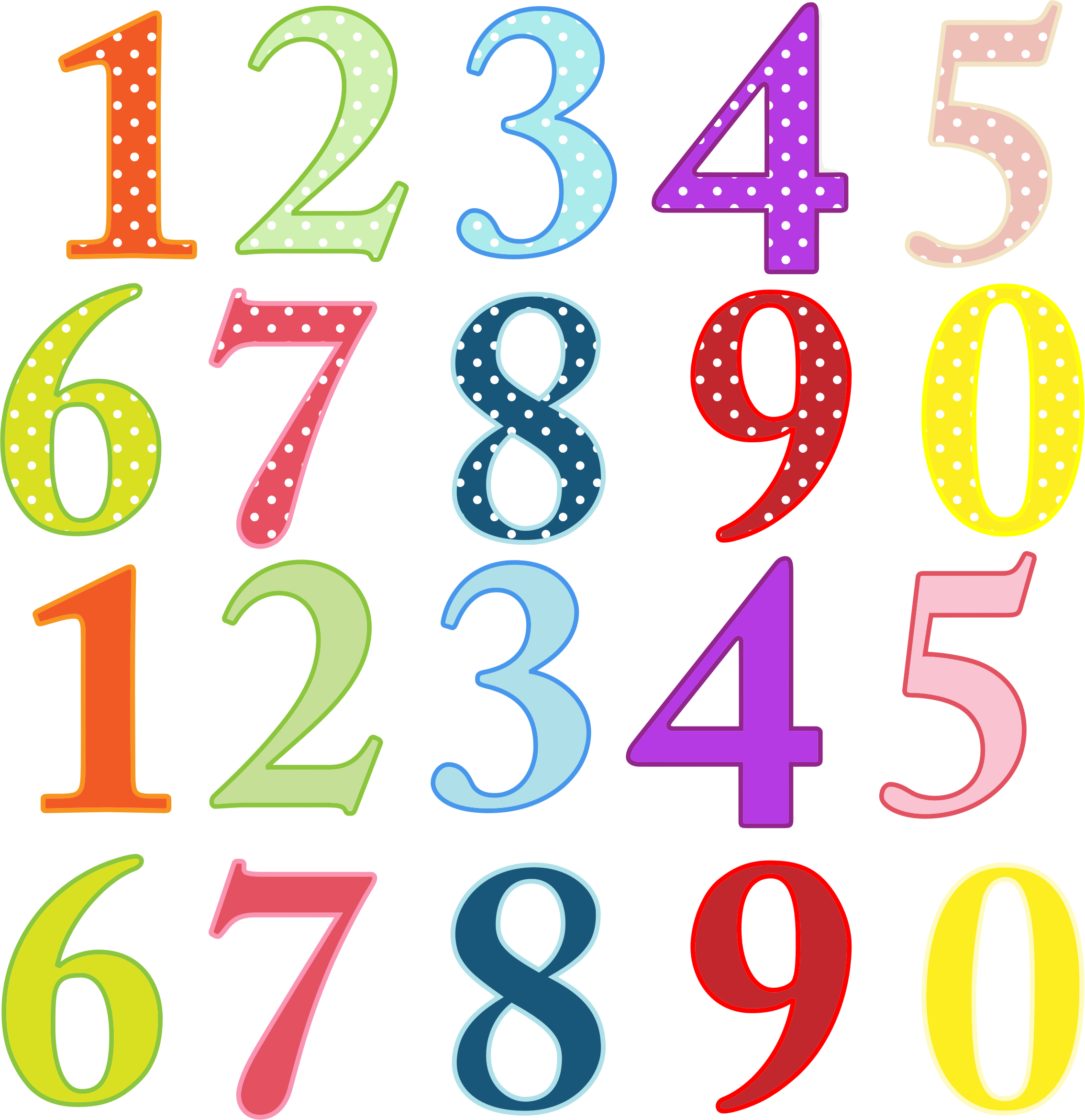 Numbers Clipart Transparent.