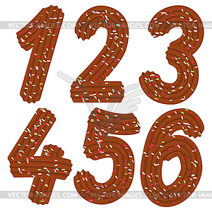 Tempting tipography. Font design. 3D numbers.