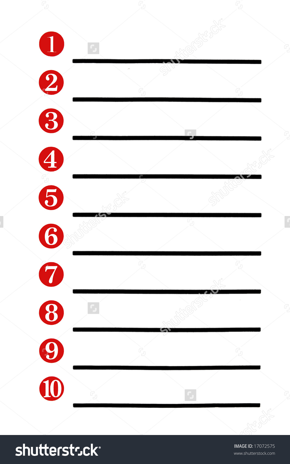 NUMBERED LIST CLIPART 184px Image 2