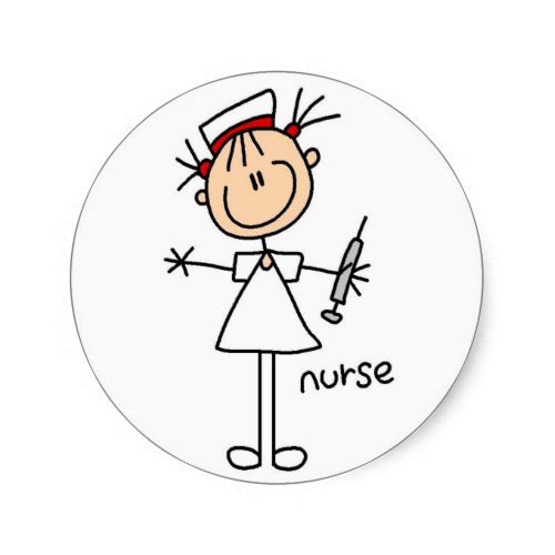 Nurse Stick Figure Sticker.