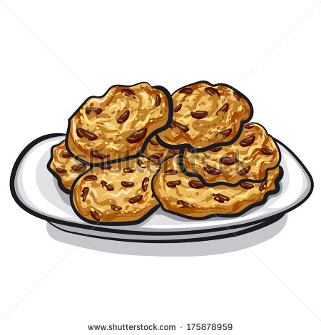 Oatmeal Cookies Cartoon.