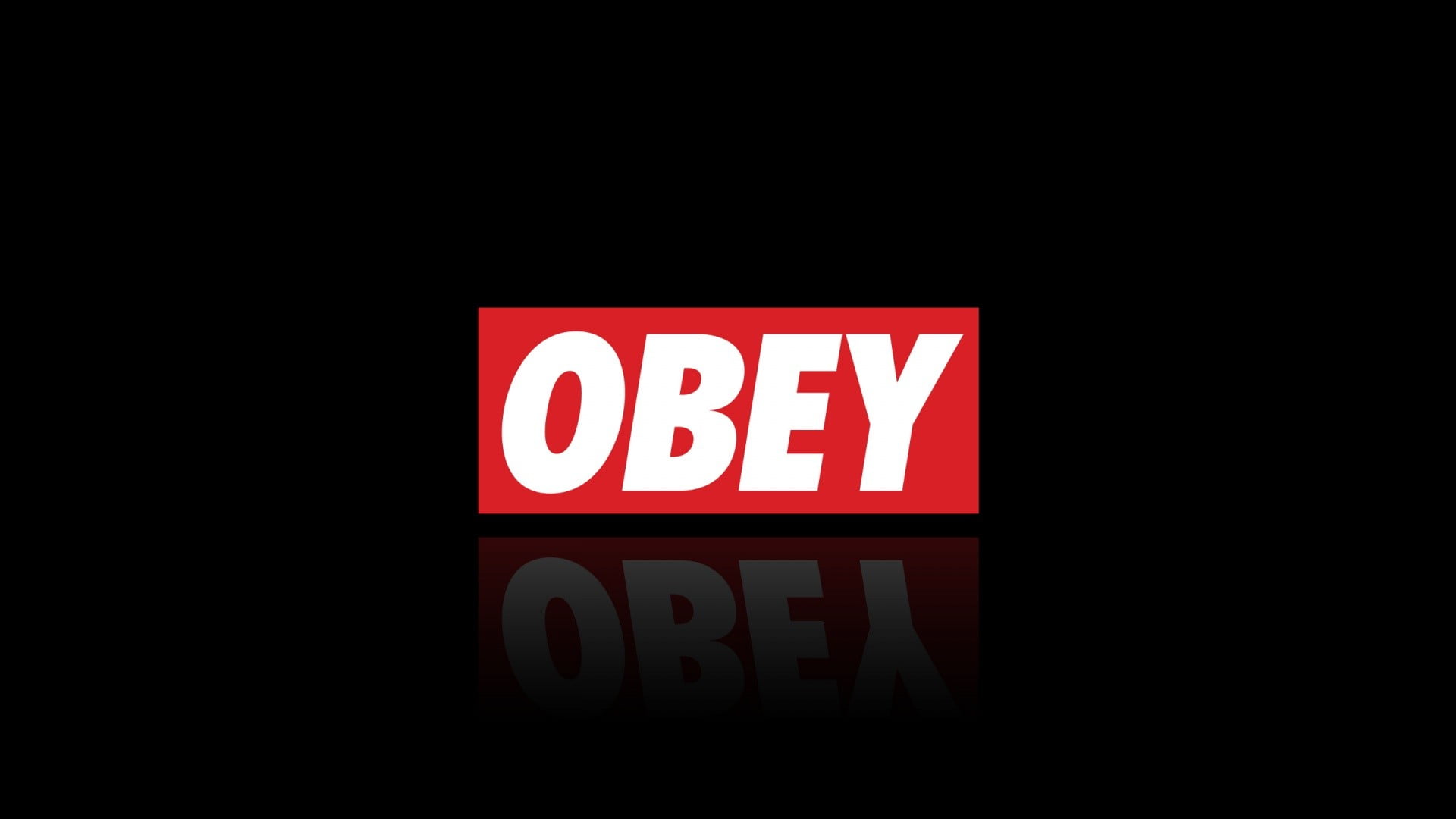 Obey logo, obey , red, black, brand HD wallpaper.