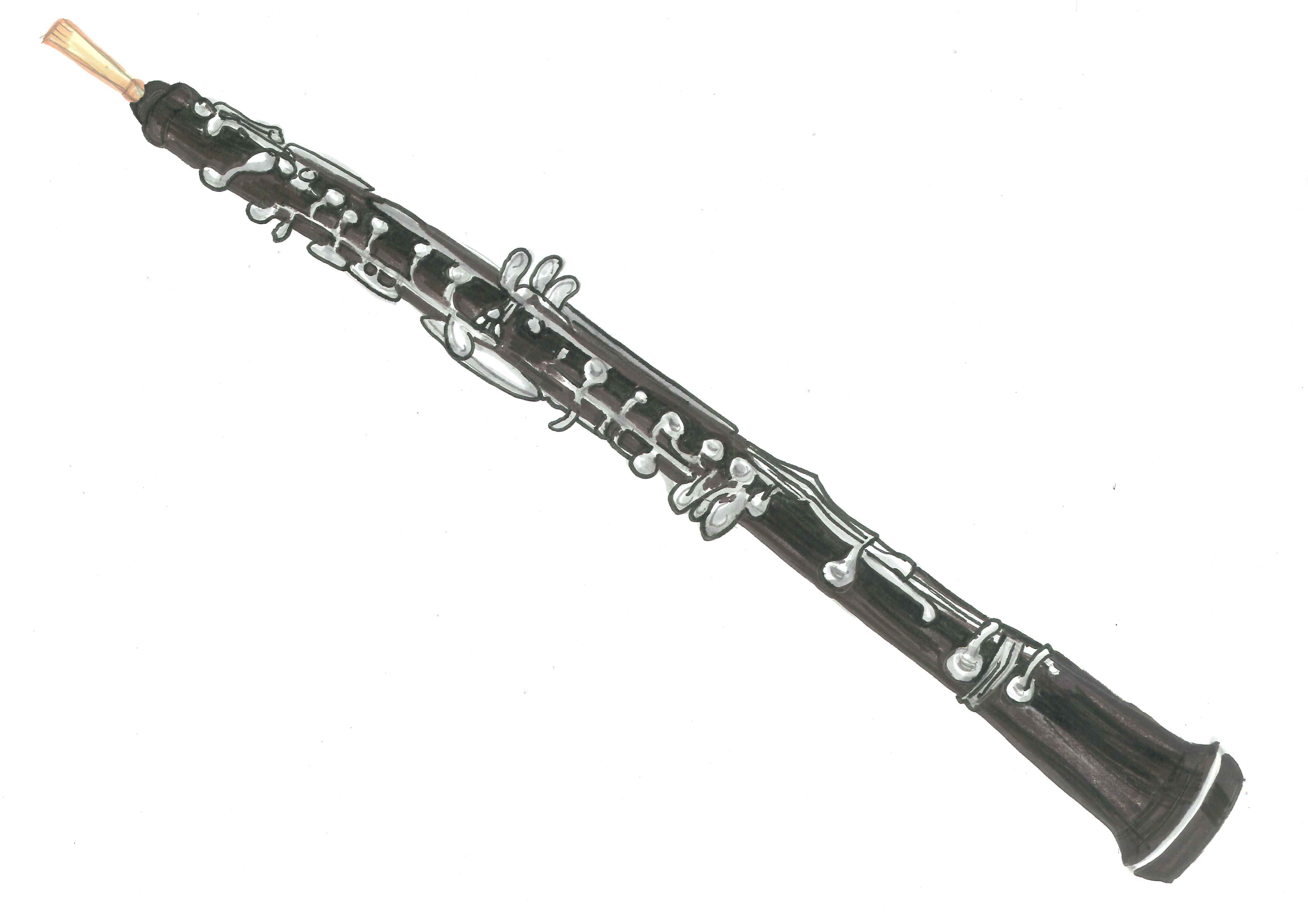 Oboe clipart black and white » Clipart Portal.