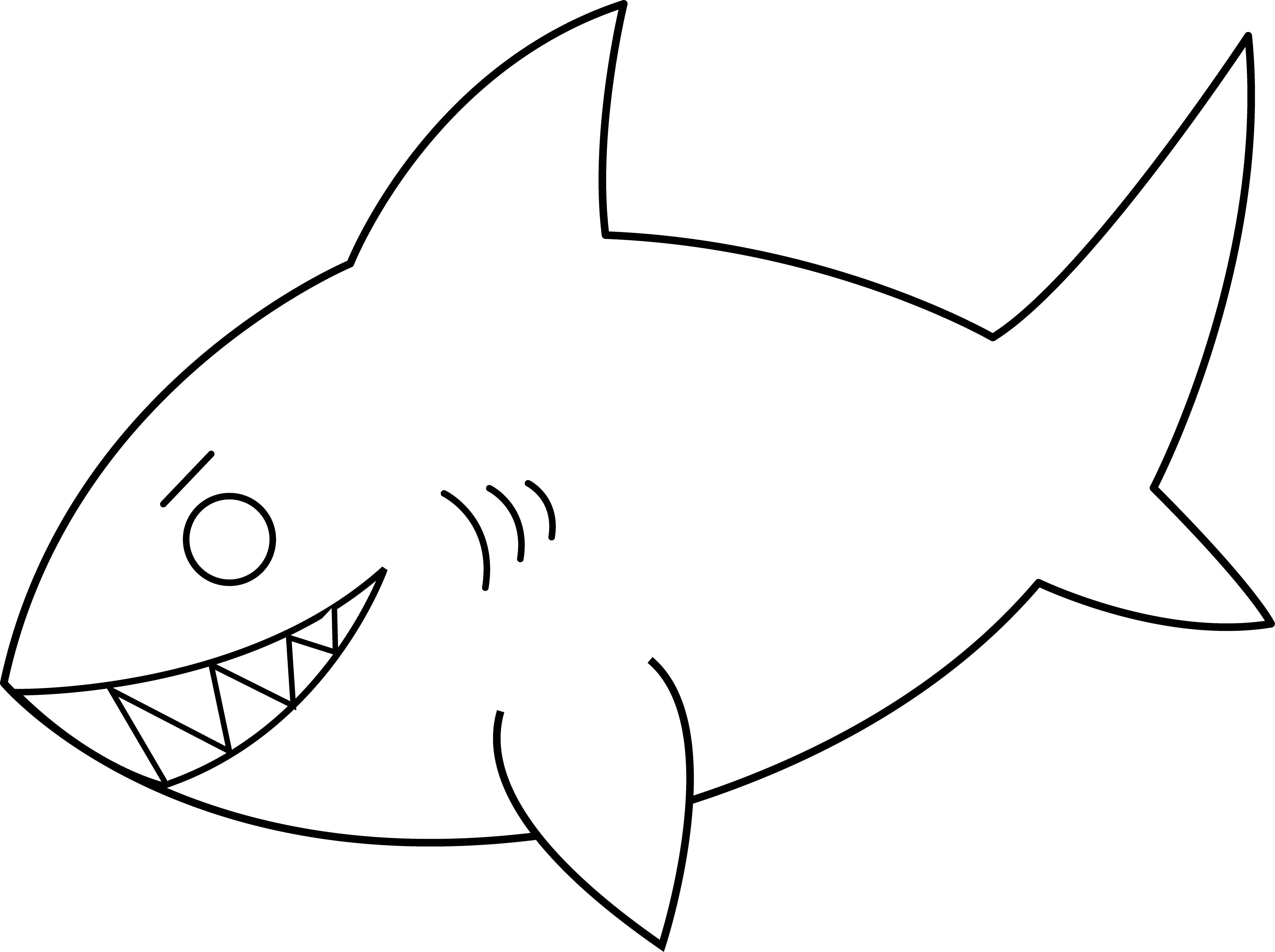 Sea Animals Clipart Line Drawing