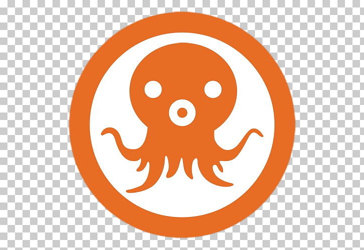Octonauts Symbol, orange and white octopus logo PNG clipart.