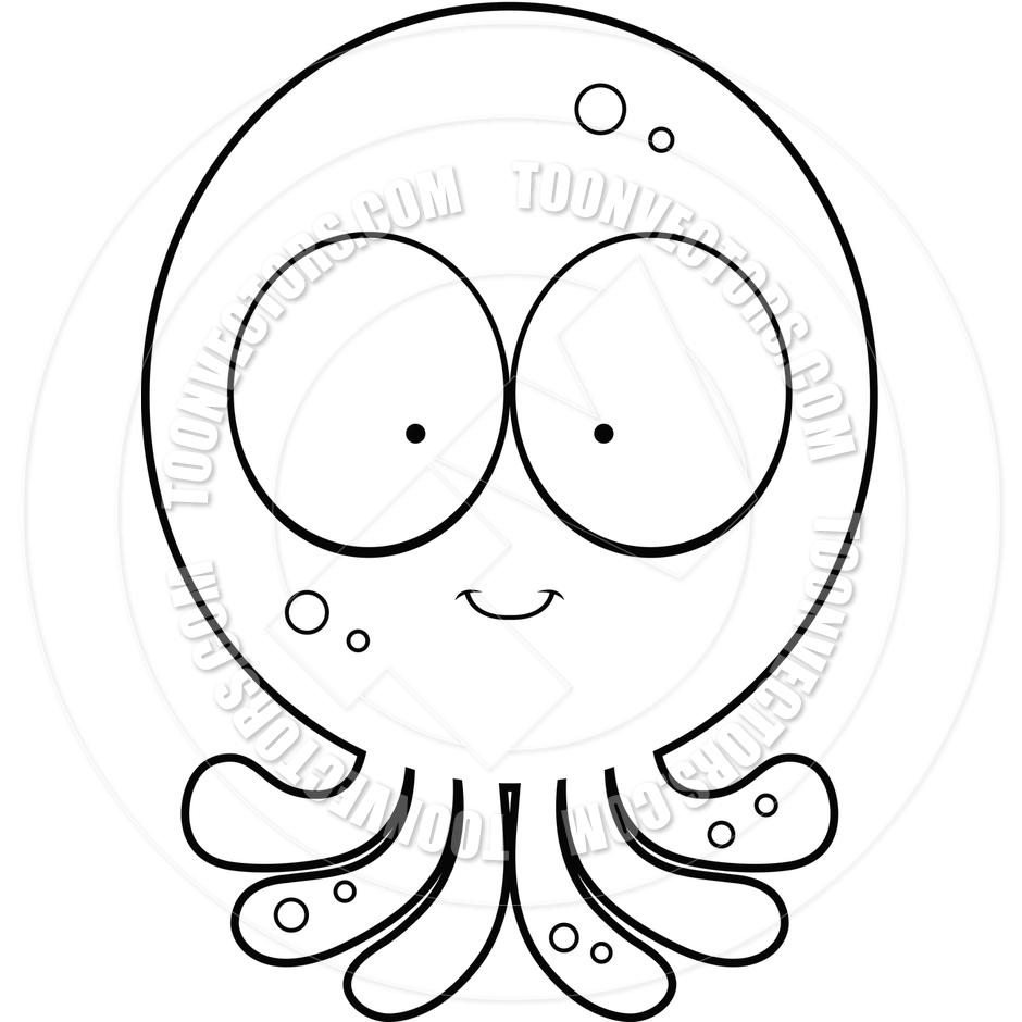 Octopus Clipart Black And White.