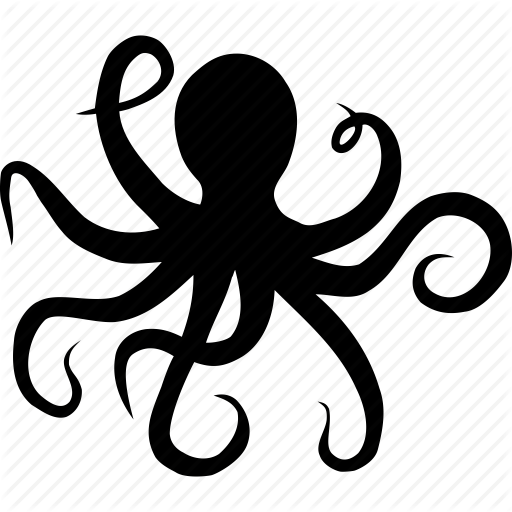 Octopus Silhouette SVG