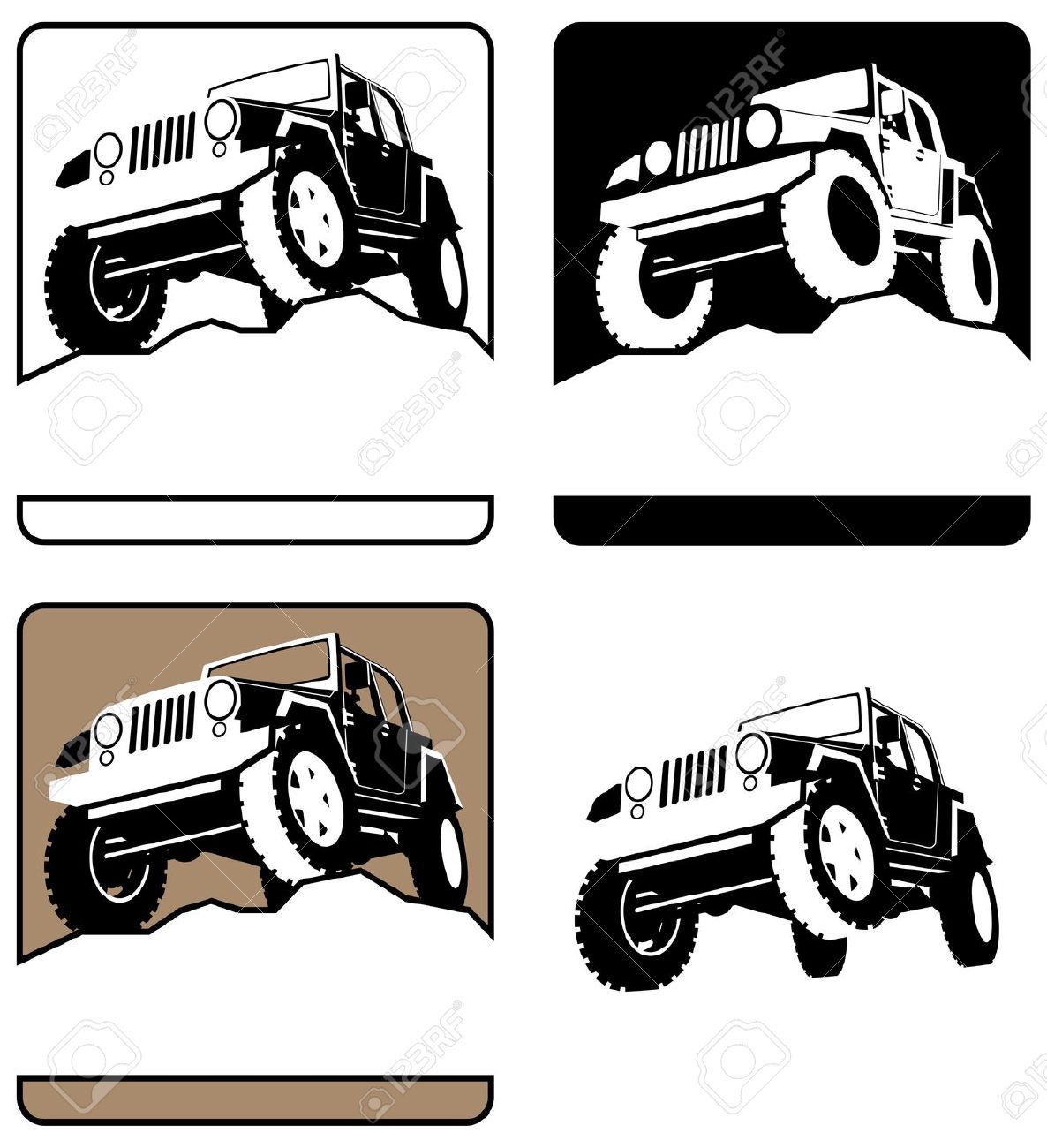 Off Road Jeep Clipart.