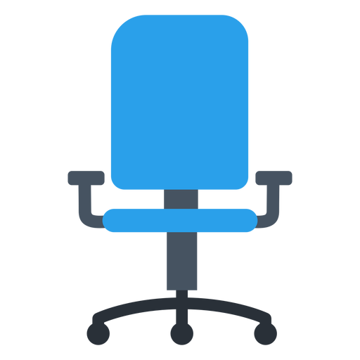 Blue office chair clipart.