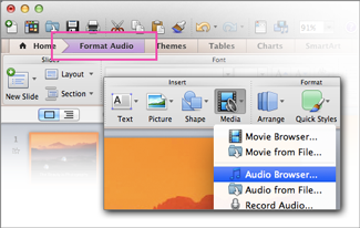 Add or delete audio in your PowerPoint presentation.