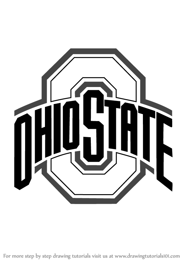 Step by Step How to Draw Ohio State Buckeyes Logo.