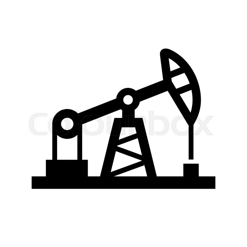 Oil Pump Icon on White Background. Vector Illustration.