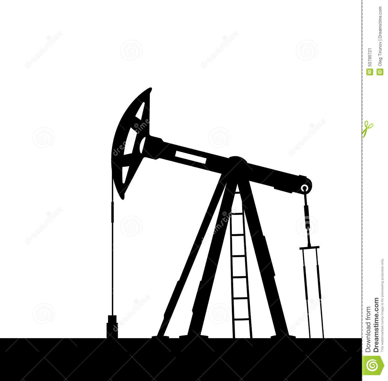 Oil Pump Jack For Petroleum Isolated On White Background Stock.