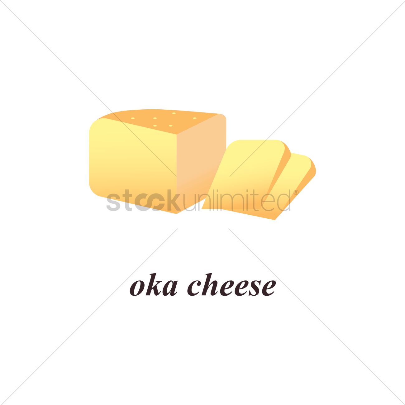 Oka cheese Vector Image.