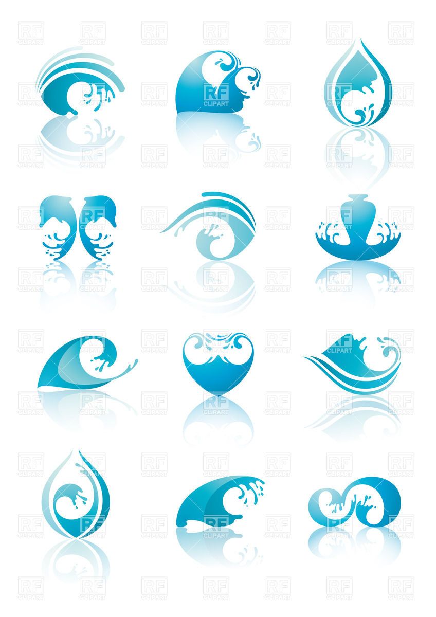 Water symbols.