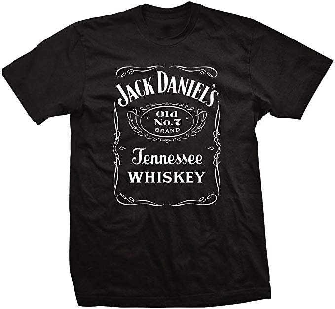 ELY Jack Daniel\'s Old No. 7 Whiskey Logo Black Graphic Tshirt M.