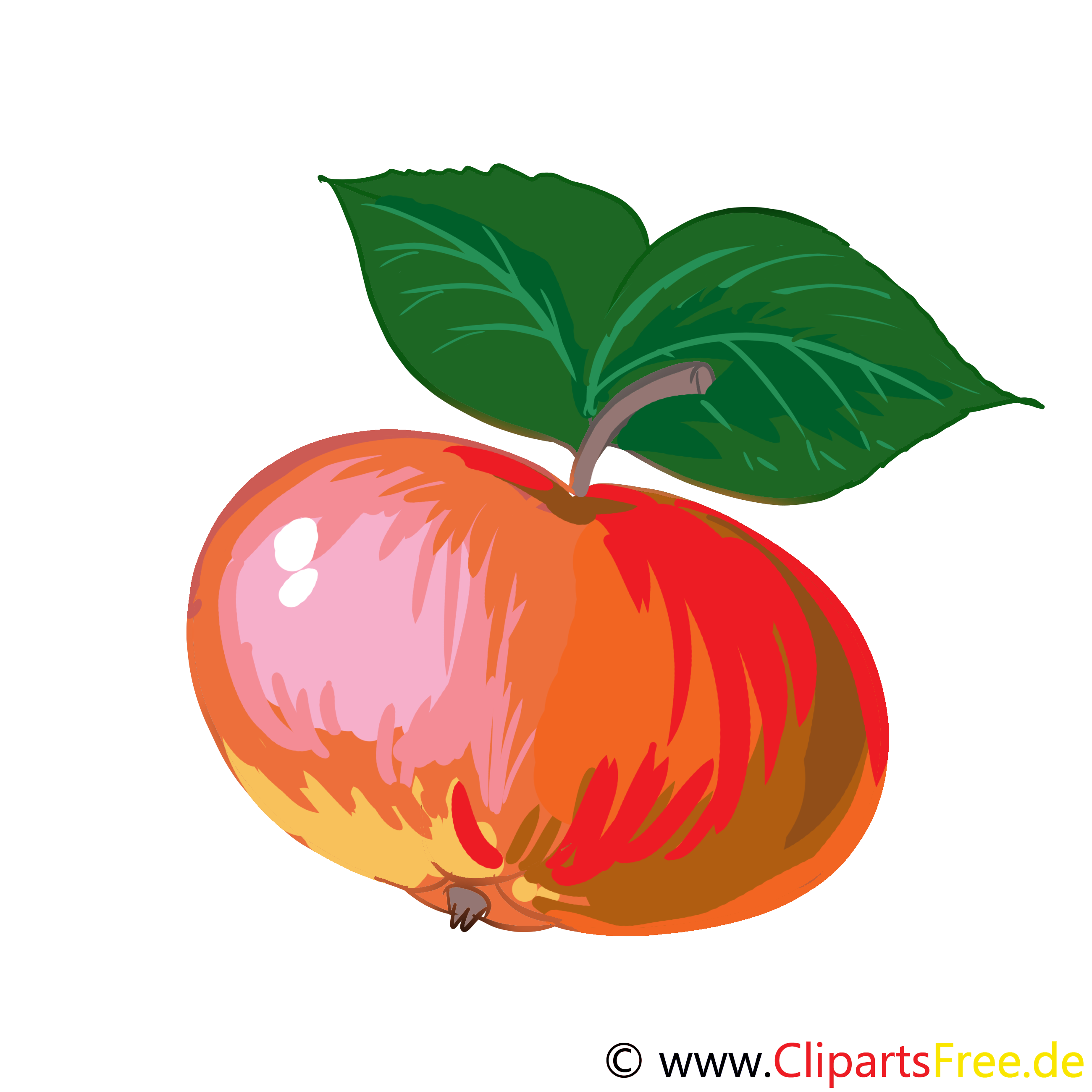 Apfel Cartoon.
