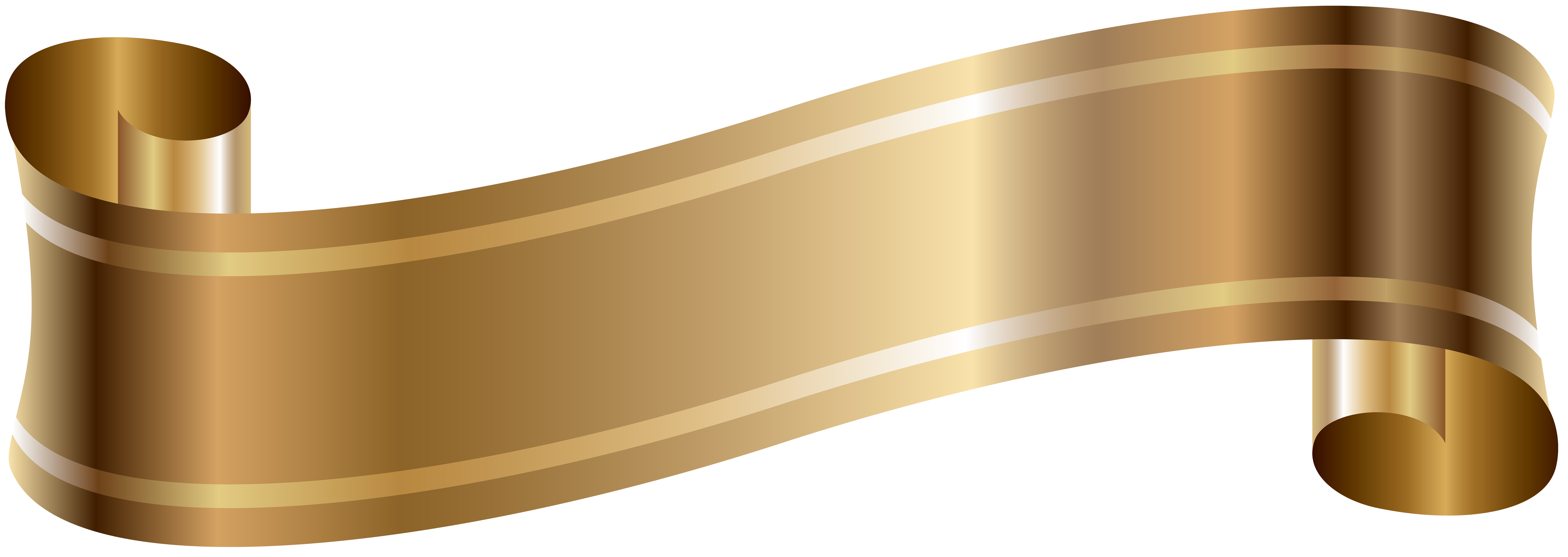 Elegant Banner Old Gold PNG Clip Art.