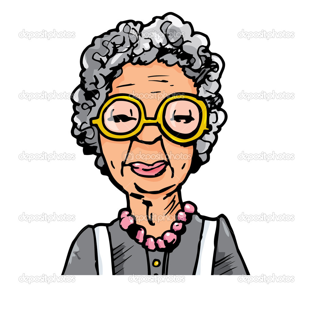 Cartoon Old Woman Clipart.