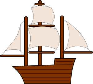 Old boat clipart.