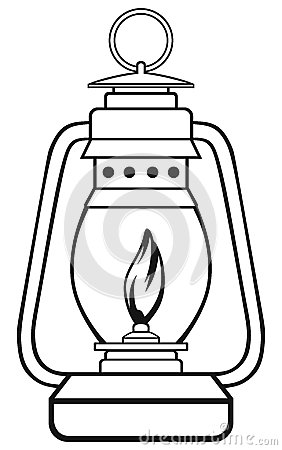Oil Lamp Clipart Black And White.