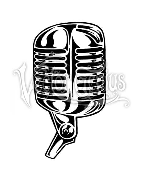Graphic Classic Microphone ClipArt.