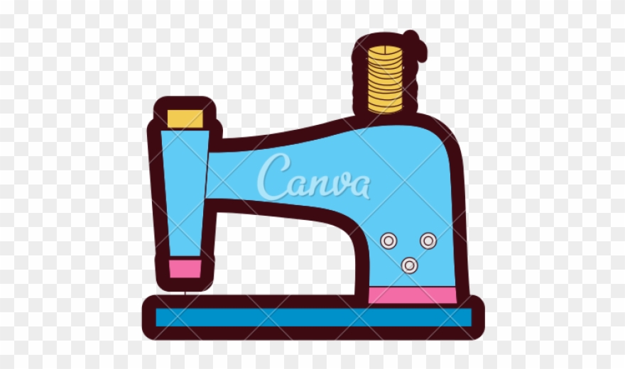 Sewing Machine Clipart Old Fashioned.