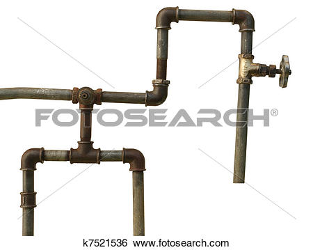 Stock Images of A fragment of the old water conduit consisting of.