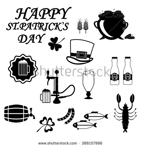 Set Drawings On Theme Beer Brewing Stock Vector 390700489.