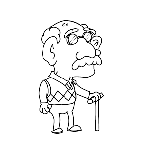 old man Coloring Pages.