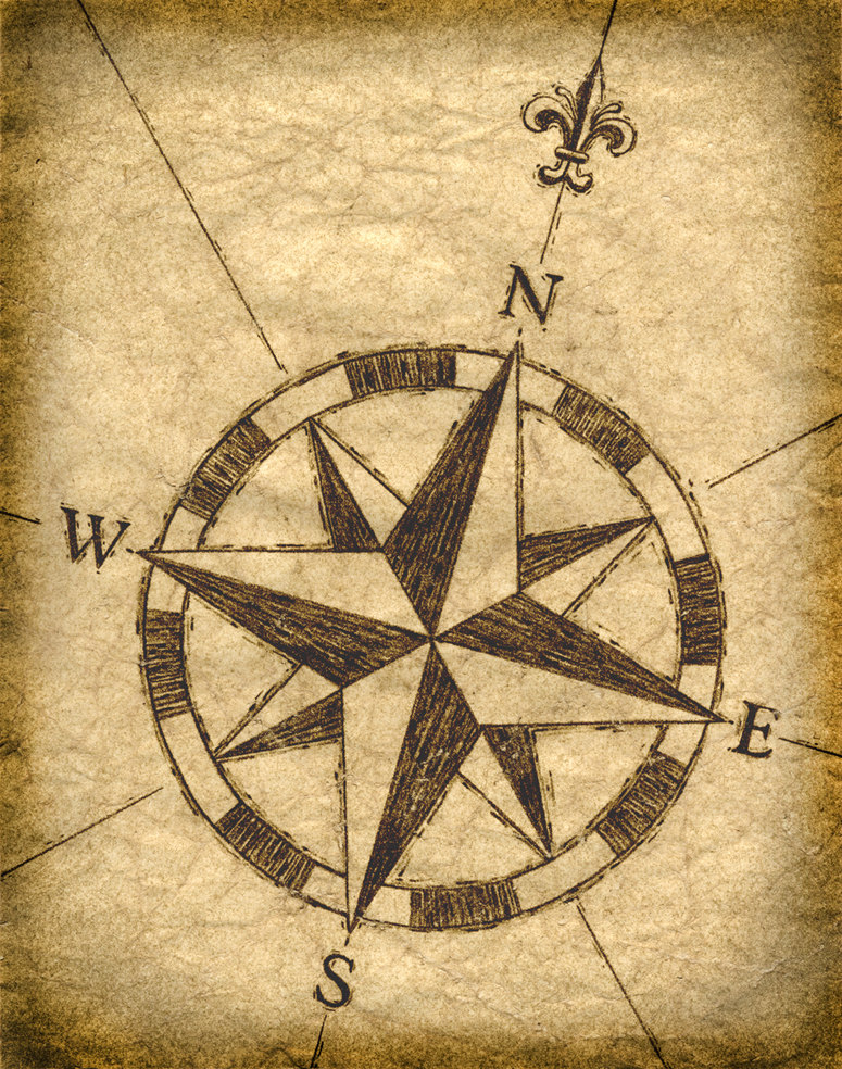 Old Map Compass Clipart 17 