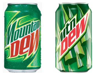 blog.julieandcompany: Uh oh Mountain Dew changes its logo.