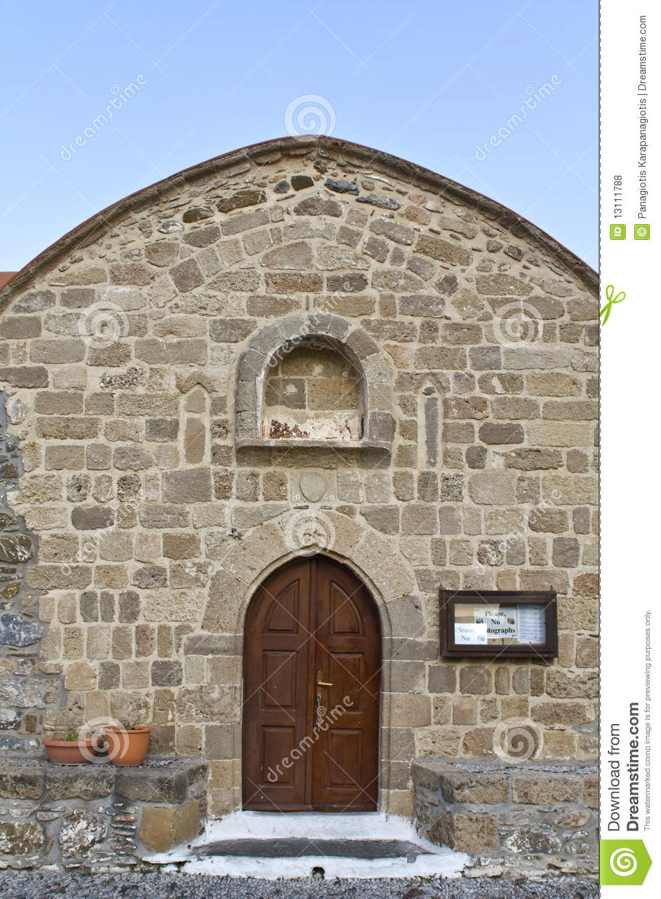 Old Orthodox Church At Rhodes, Greece Royalty Free Stock Photos.