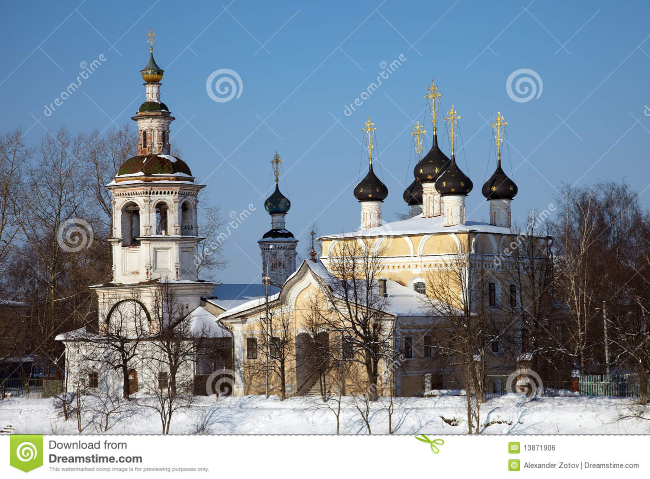 Old Orthodox Church In Winter, Vologda, Russia Royalty Free Stock. Old Orthodox Church In Winter, Vologda, Russia Royalty Free Stock.