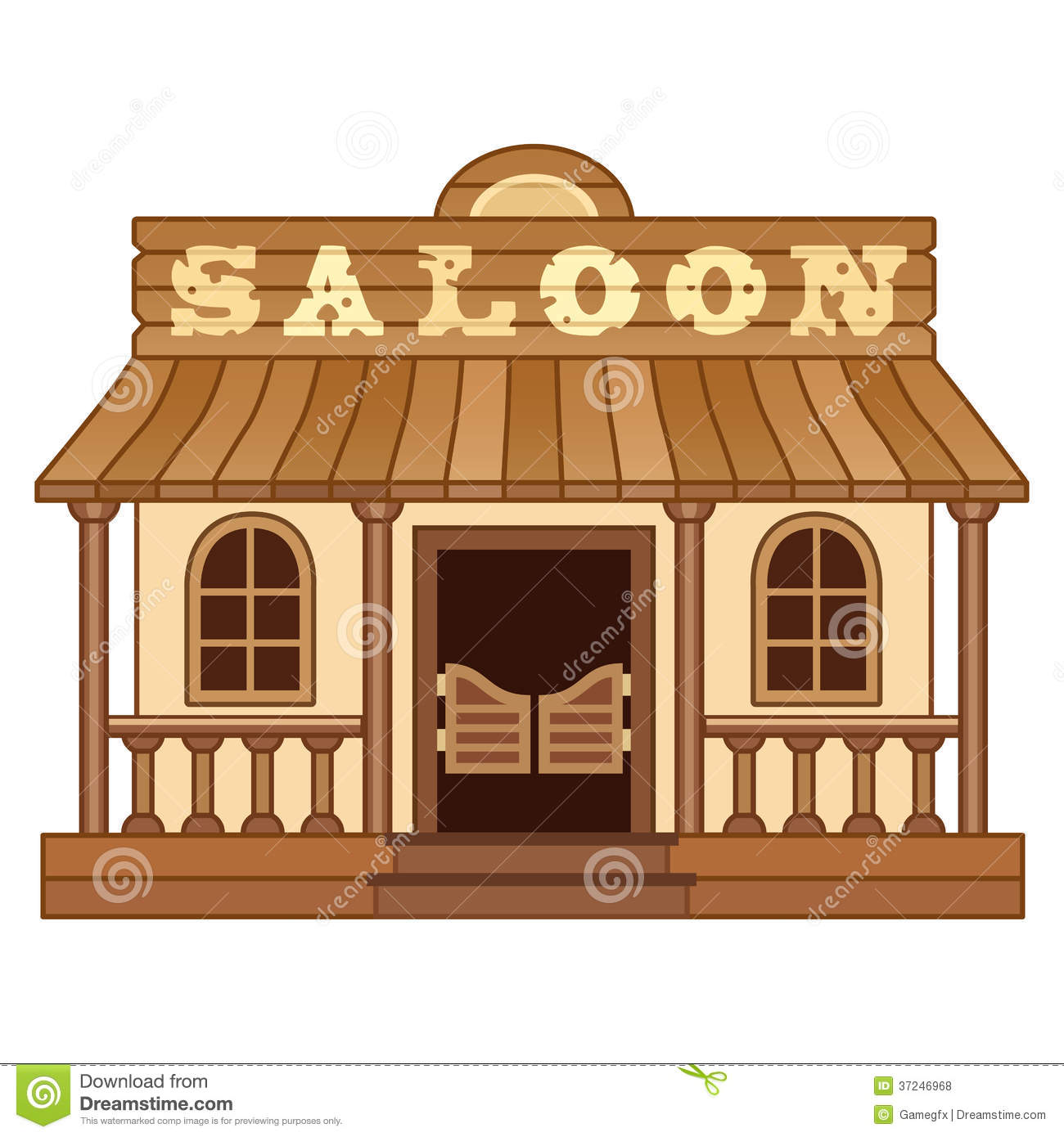 Old West Saloon Clip Art.