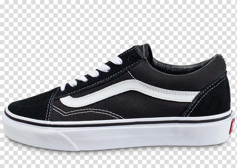 Unpaired black and white Vans low.