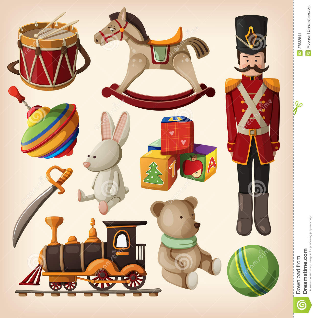 Old Toys Clipart.